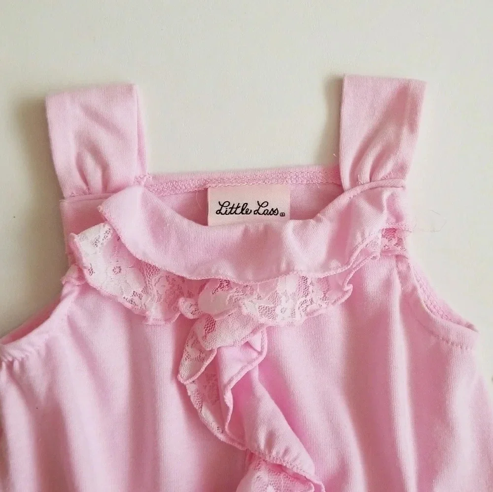 Little Lass Girls Lace Ruffle Top Shirt 18 Mos